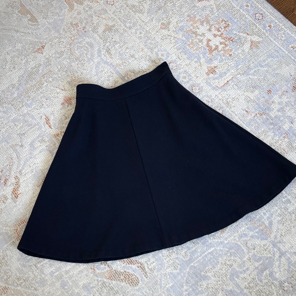 Ann Taylor Elegant Navy A-Line Skirt